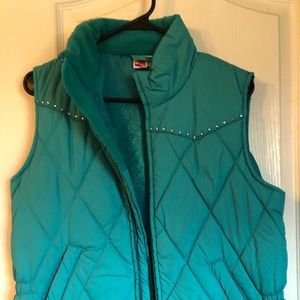Turquoise cowgirl up vest